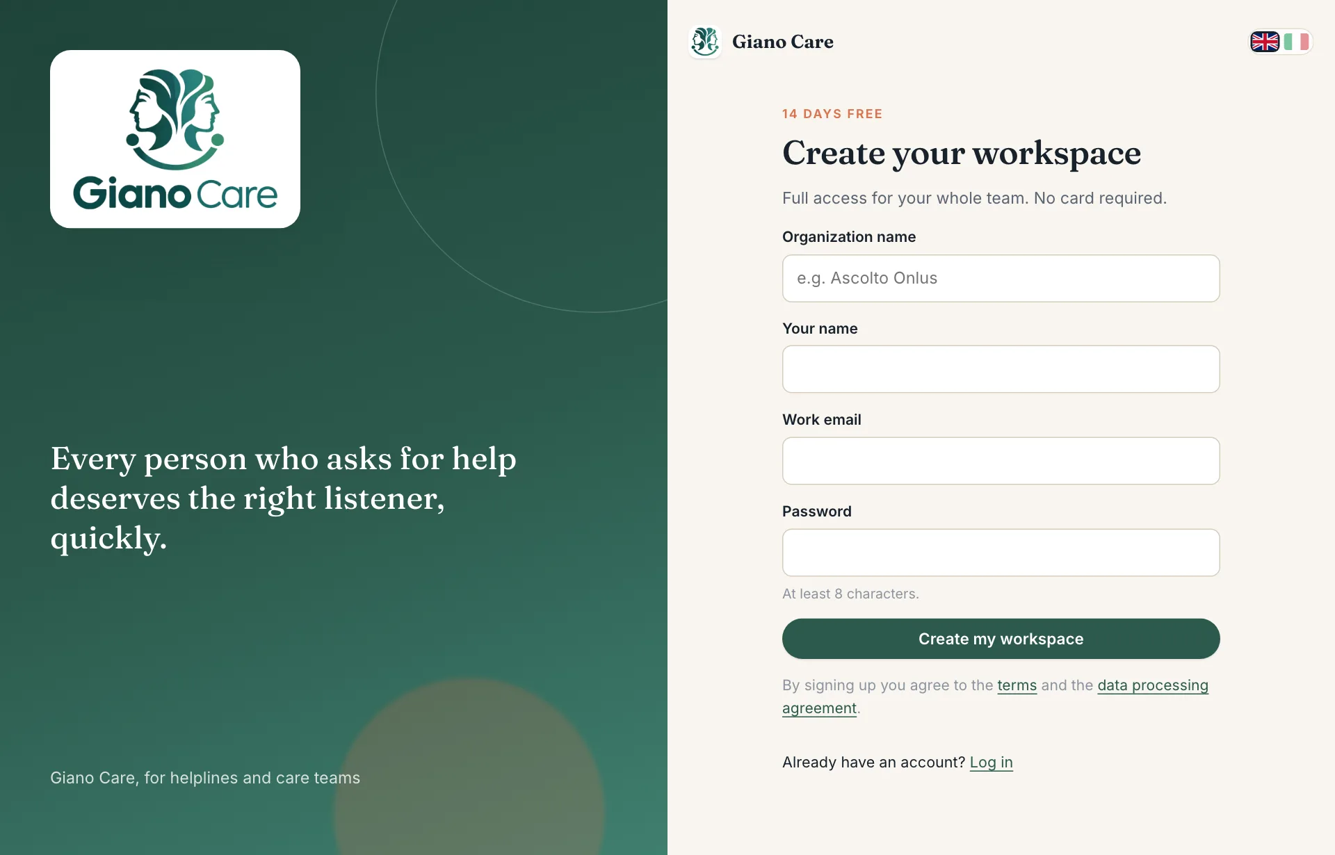 Creating a workspace