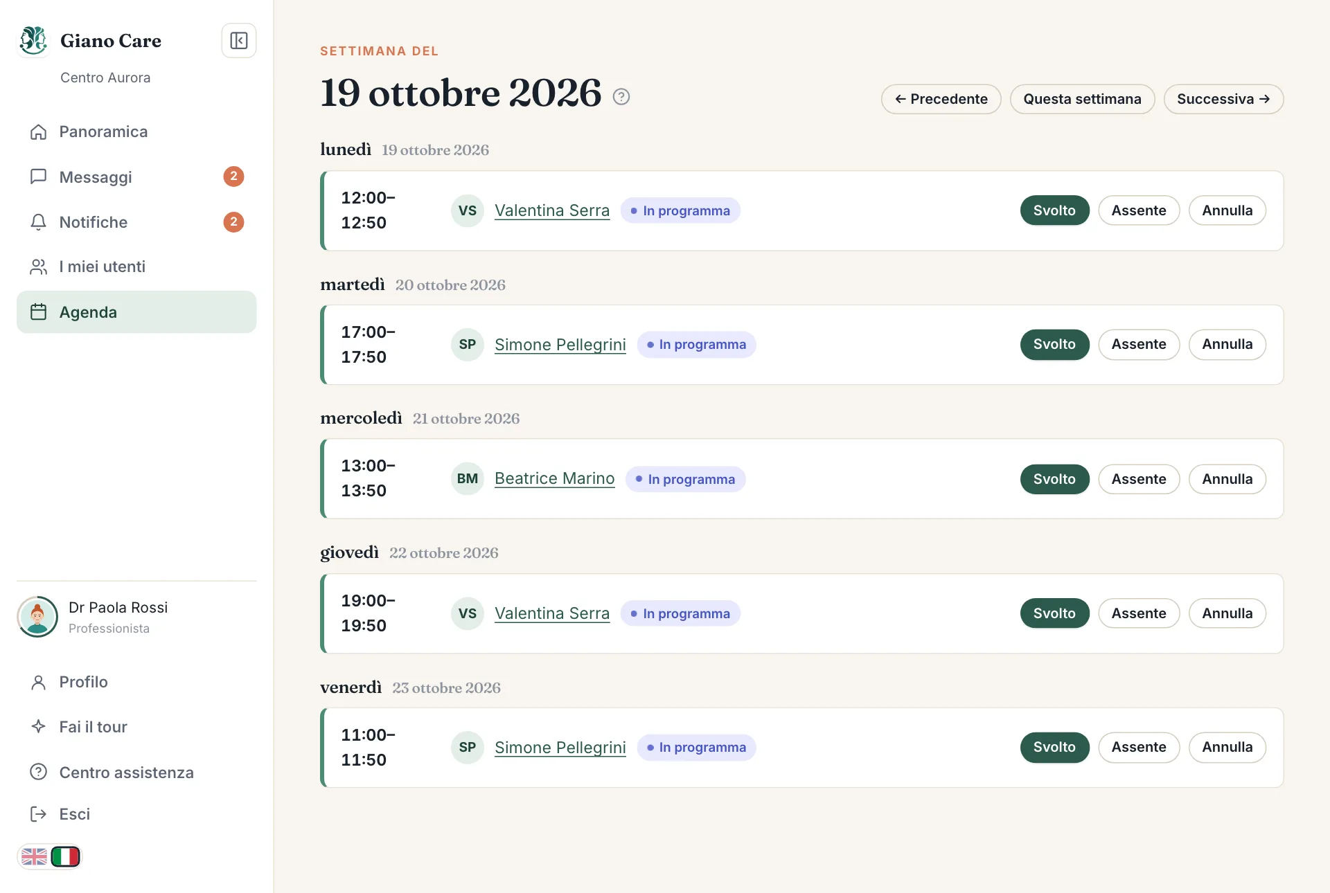 L'agenda