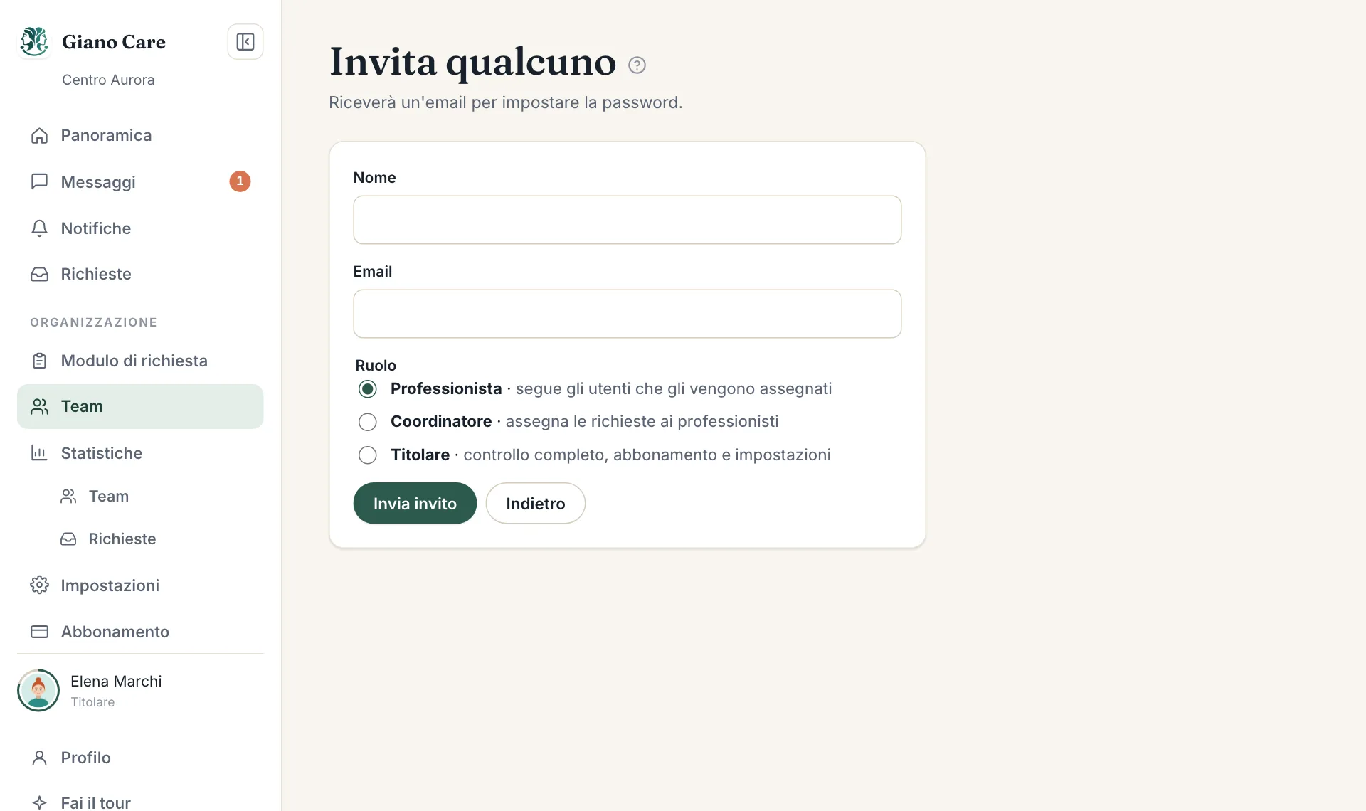 Invitare un collega